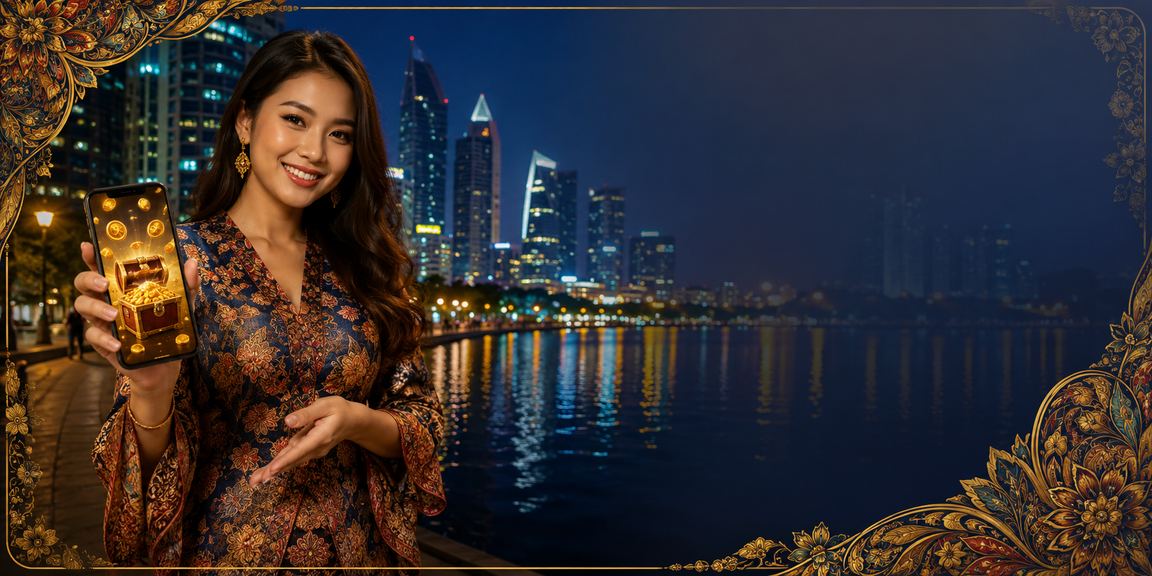Pengguna Malaysia melihat pasaran taruhan bola sepak bergaya batik di Petaling Jaya